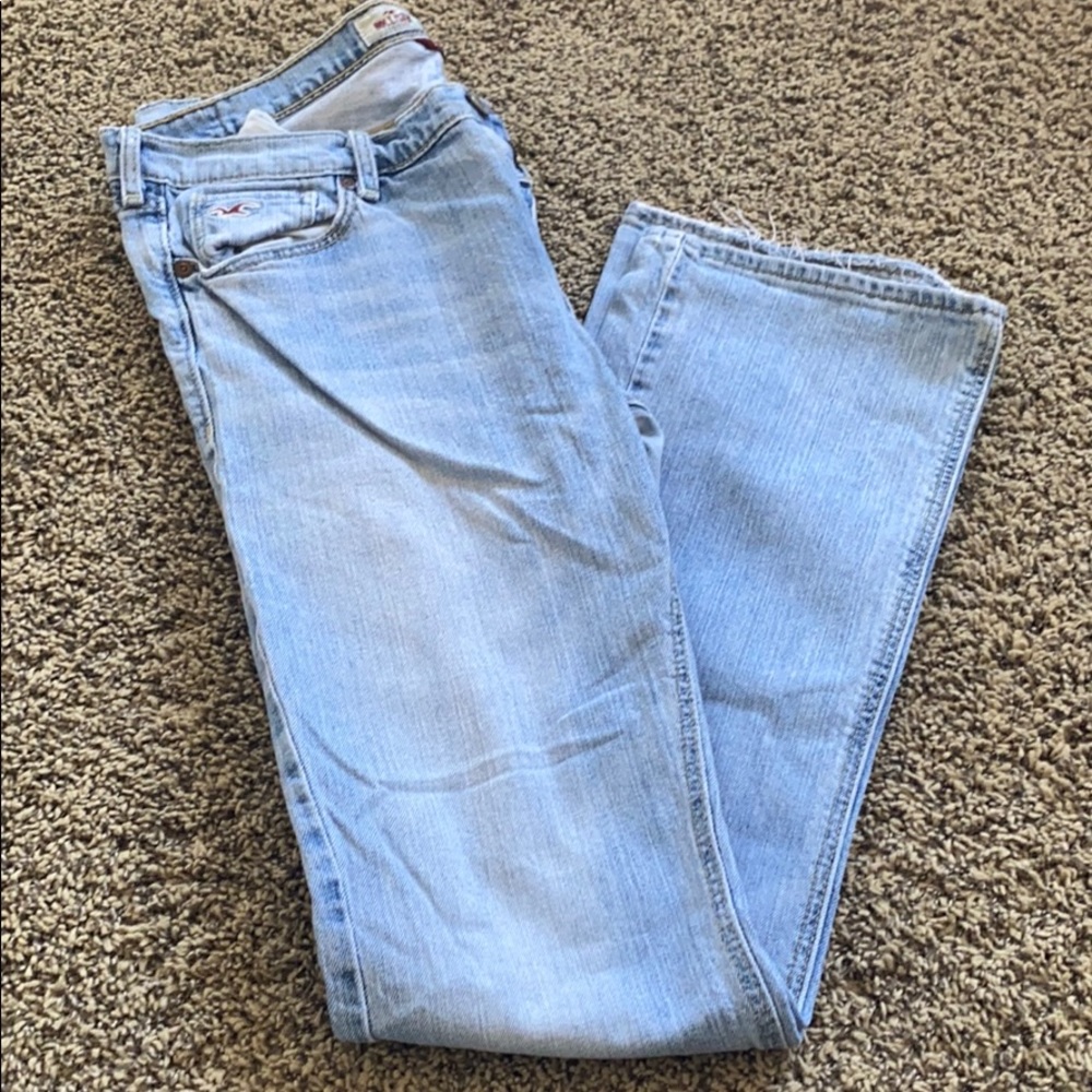 Hollister Light Wash Blue Boot Cut Jeans